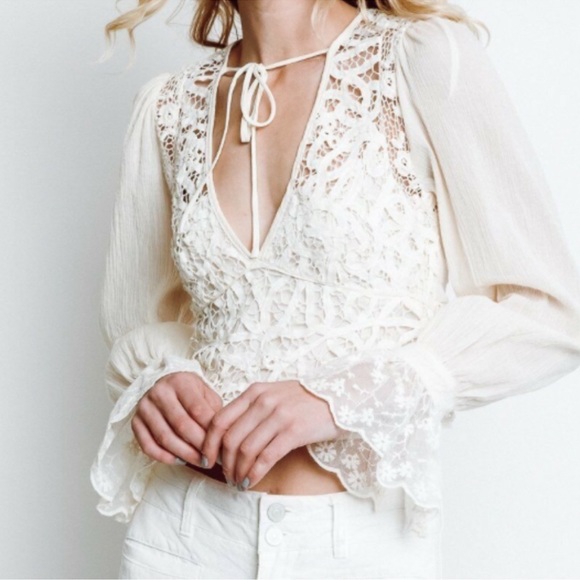 ❌NWT FREE PEOPLE SORELLE CROCHET LACE
CROP TOP XS - Picture 2 of 11